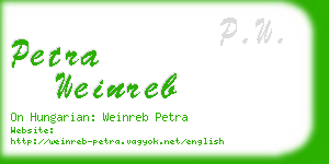 petra weinreb business card